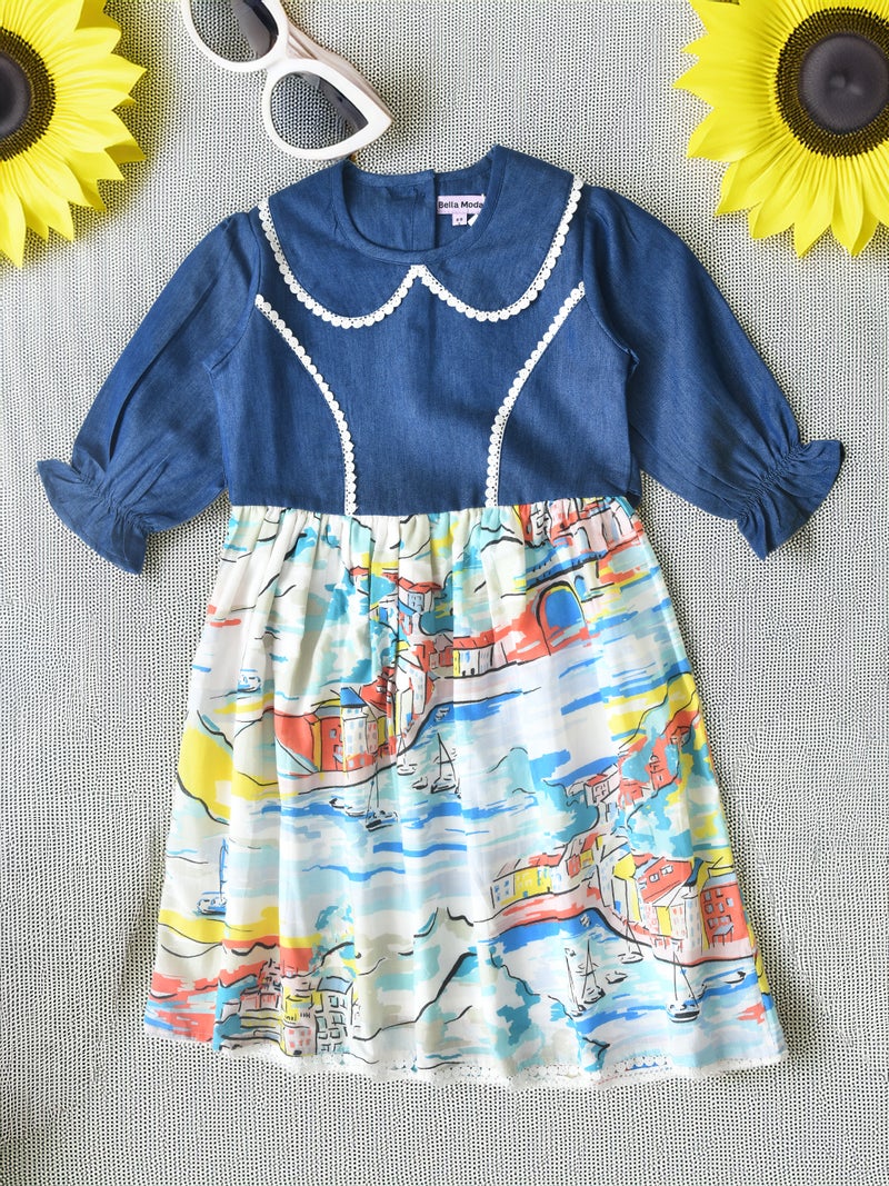 Bella Moda Denim Dress for Girls